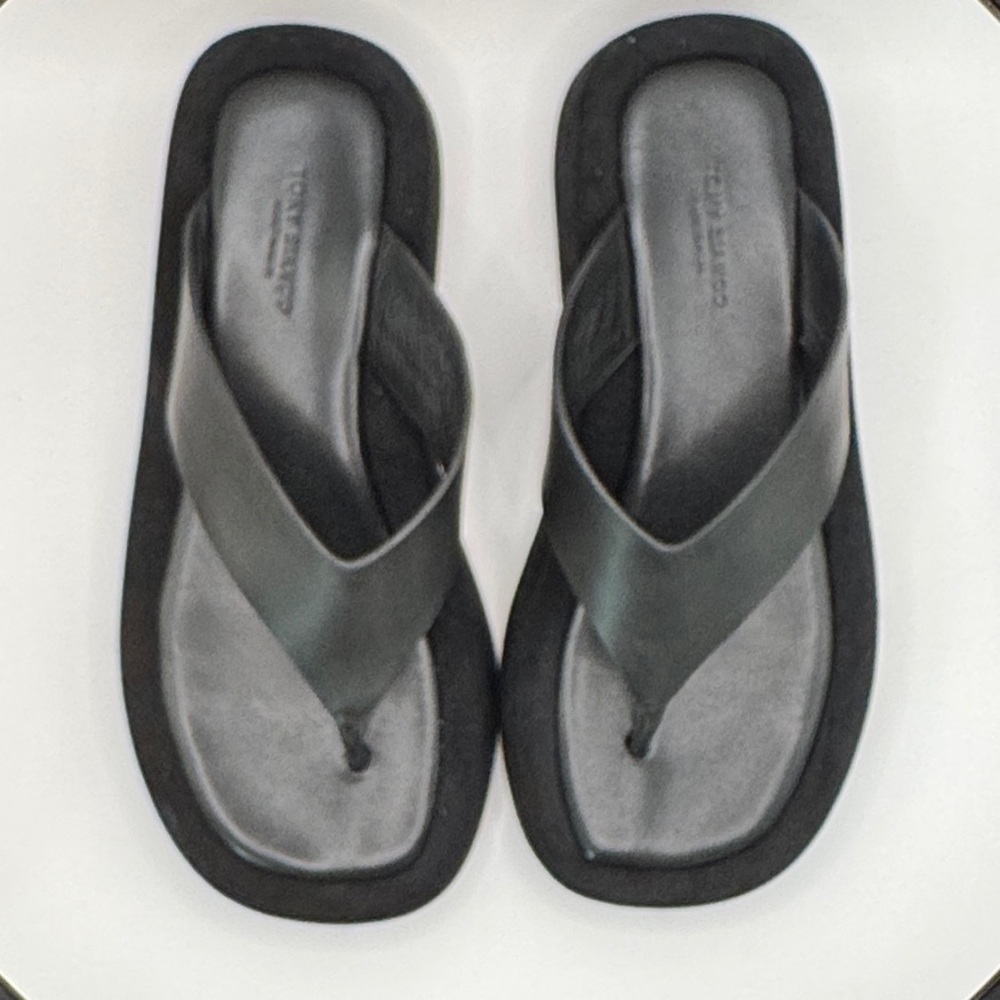 Tony Bianco black flip flop style sandals